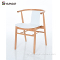 Bois de hêtre massif dining-fauteuil tissu-siège durable pp